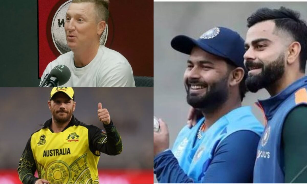 Australia's Brad Haddin and Aaron Finch, India's Rishabh Pant and Virat Kohli.