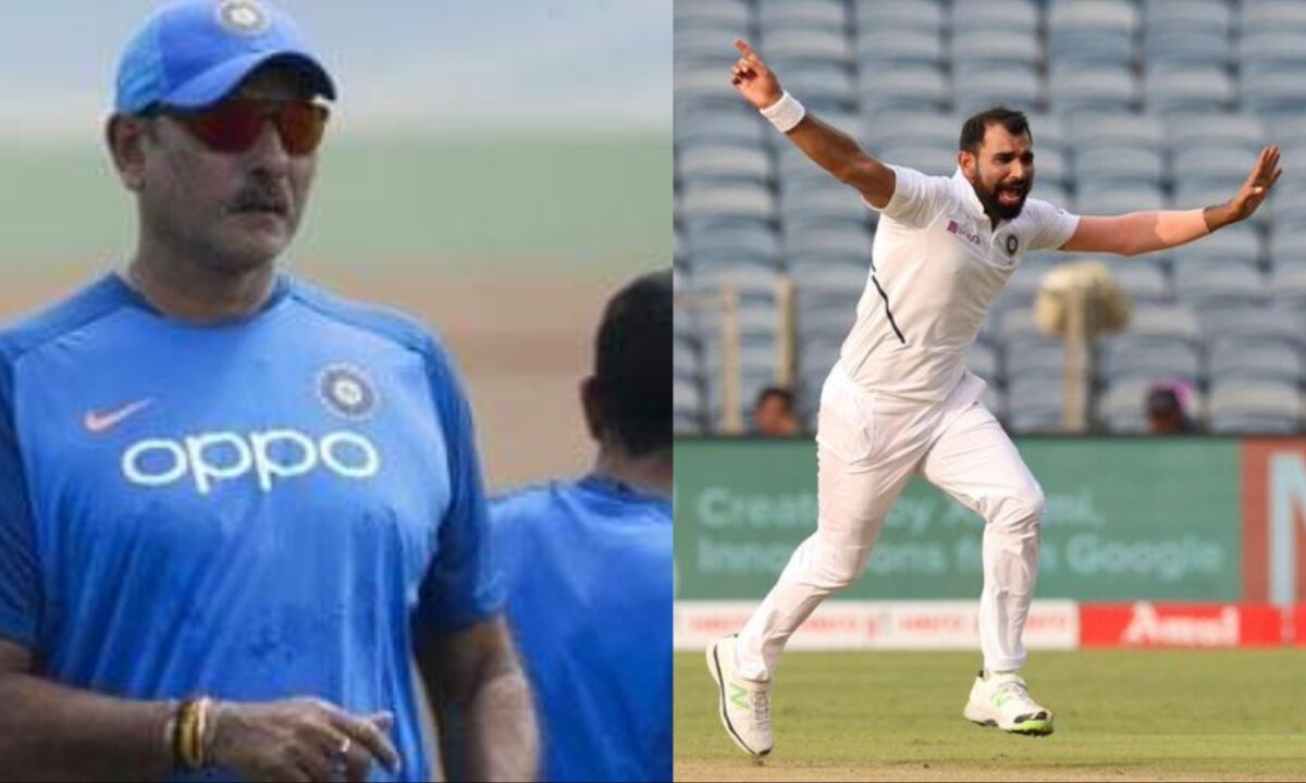 Ravi Shastri and Mohammad Shami.