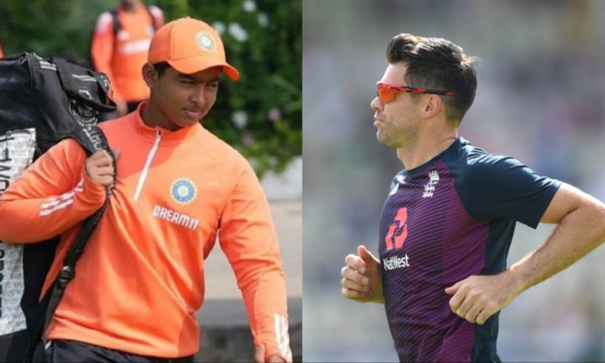 Vaibhav Suryavanshi and James Anderson of IPL.