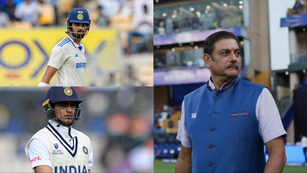 Ravi Shastri, KL Rahul and Shubman Gill.