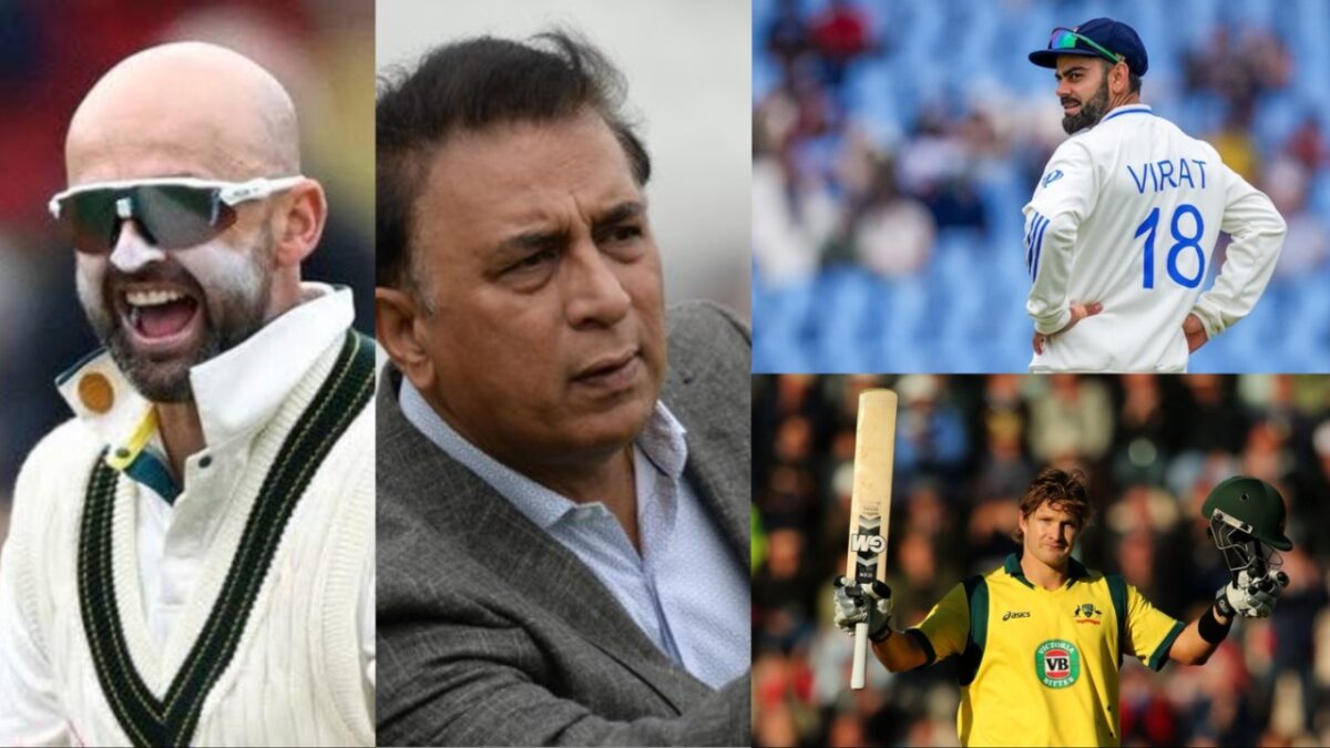 Nathan Lyon, Sunil Gavaskar, Virat Kohli and Shane Watson.