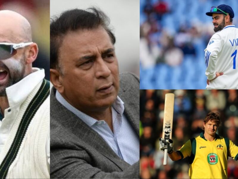 Nathan Lyon, Sunil Gavaskar, Virat Kohli and Shane Watson.