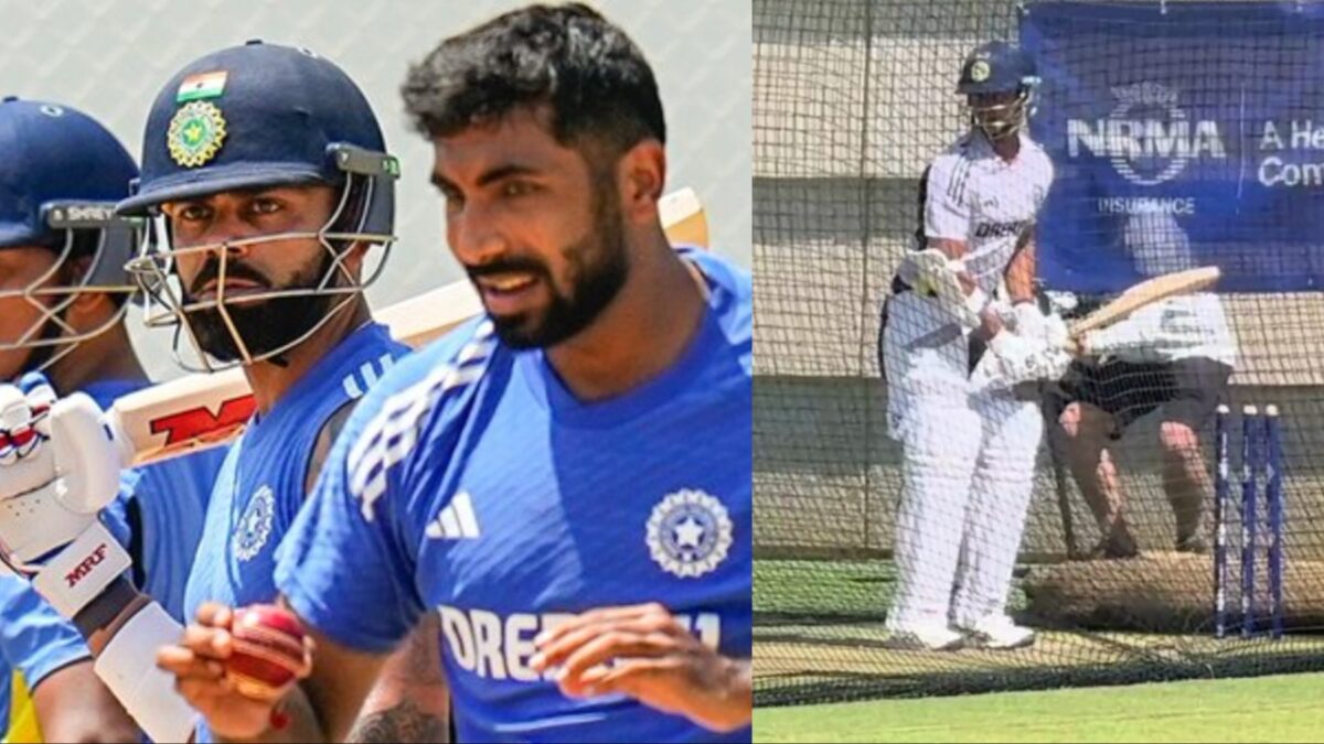 Yashasvi Jaiswal, Virat Kohli and Jasprit Bumrah of India.