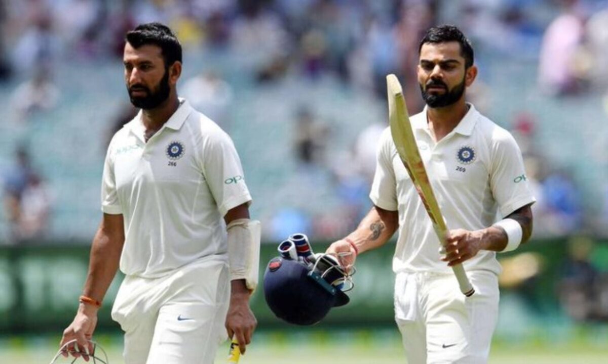 Cheteshwar Pujara and Virat Kohli.
