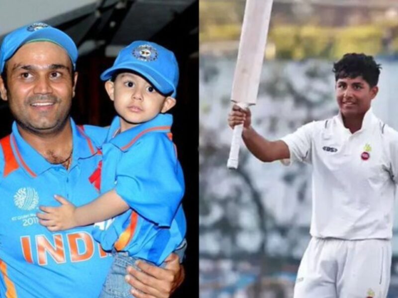 “Missed A Ferrari!!”- Virender Sehwag Lauds His Son Aaryavir For Incredible Record 297-run Knock