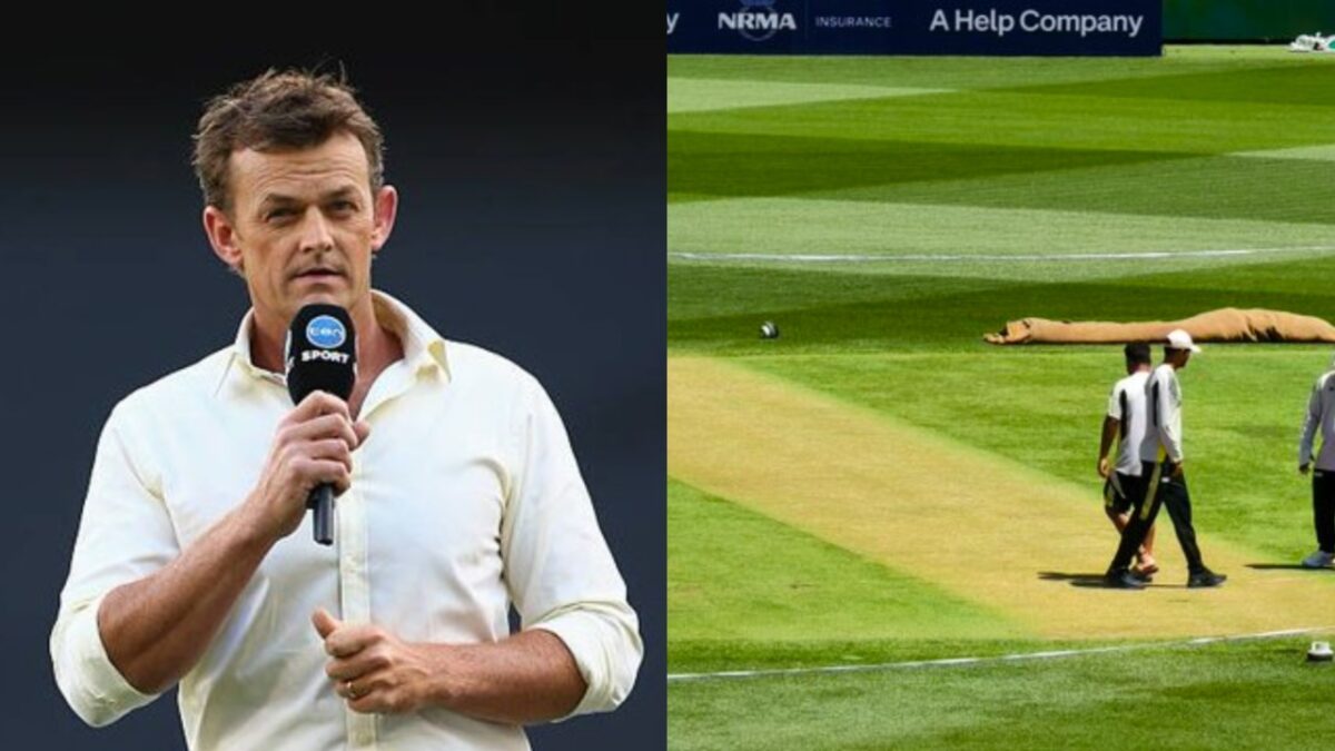 Adam Gilchrist and pitch of Perth Test.