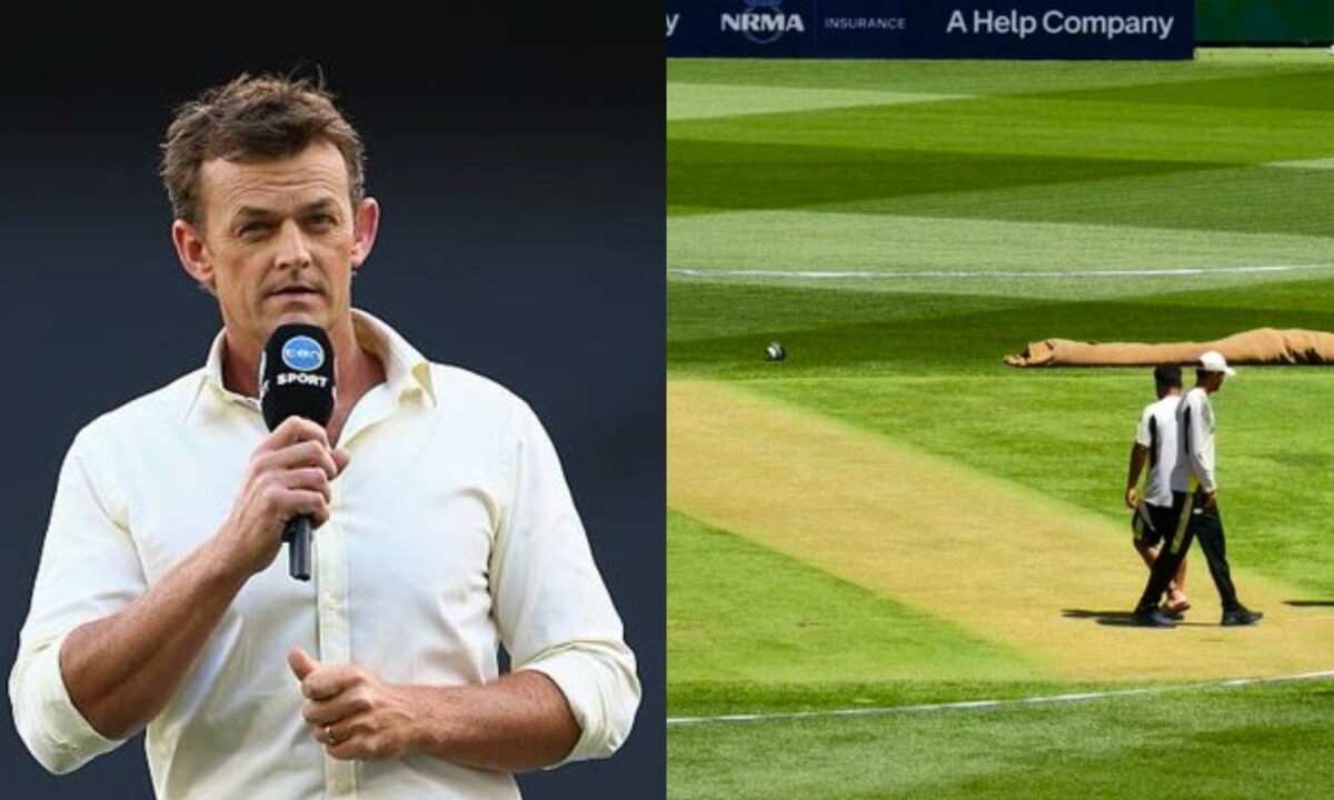 Adam Gilchrist and pitch of Perth Test.