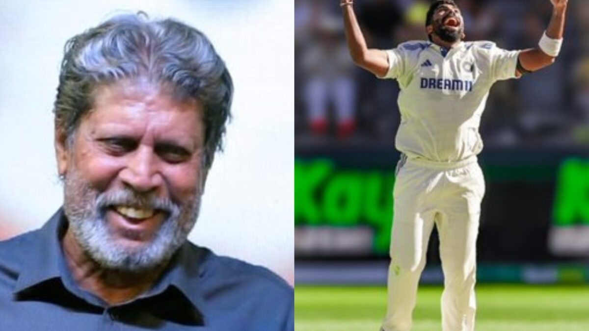 Kapil Dev and Jasprit Bumrah.