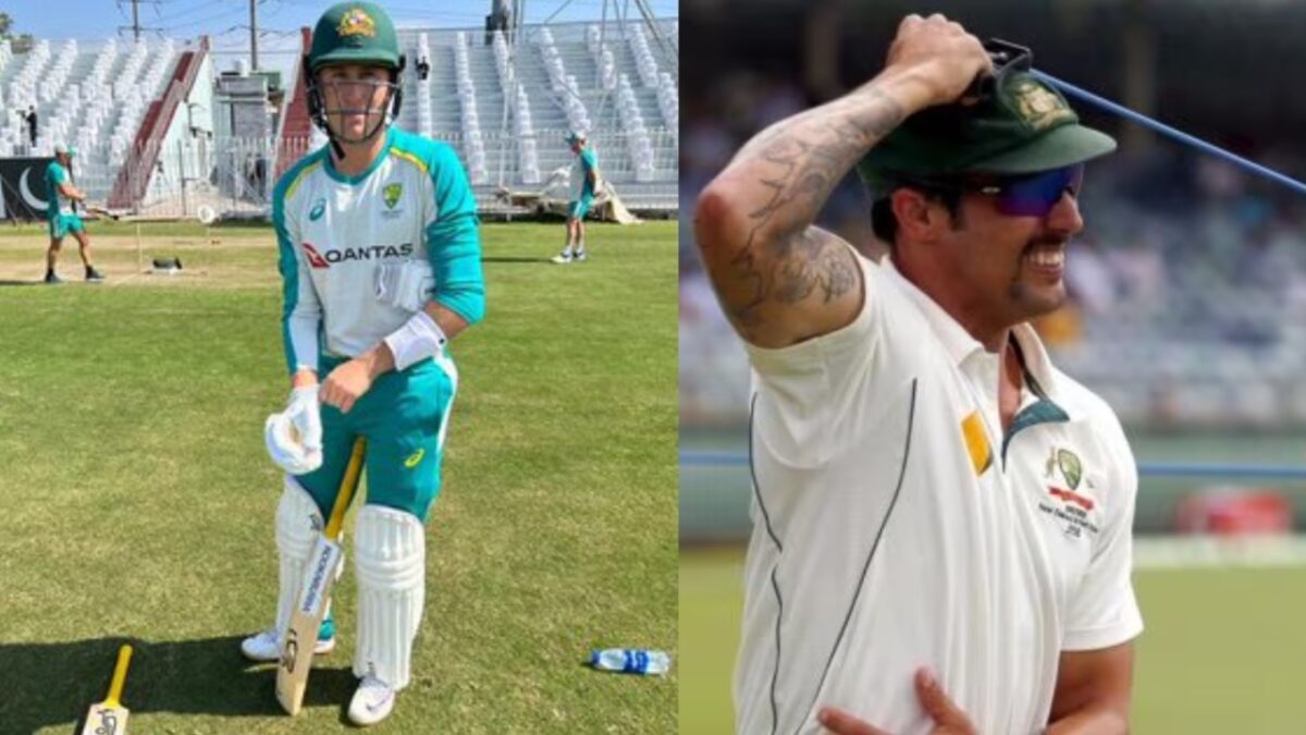 Mitchell Johnson and Marnus Labuschagne.