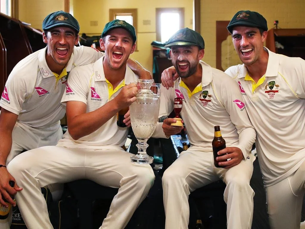 Pat Cummins, Josh Hazlewood, Mitchell Starc, Nathan Lyon