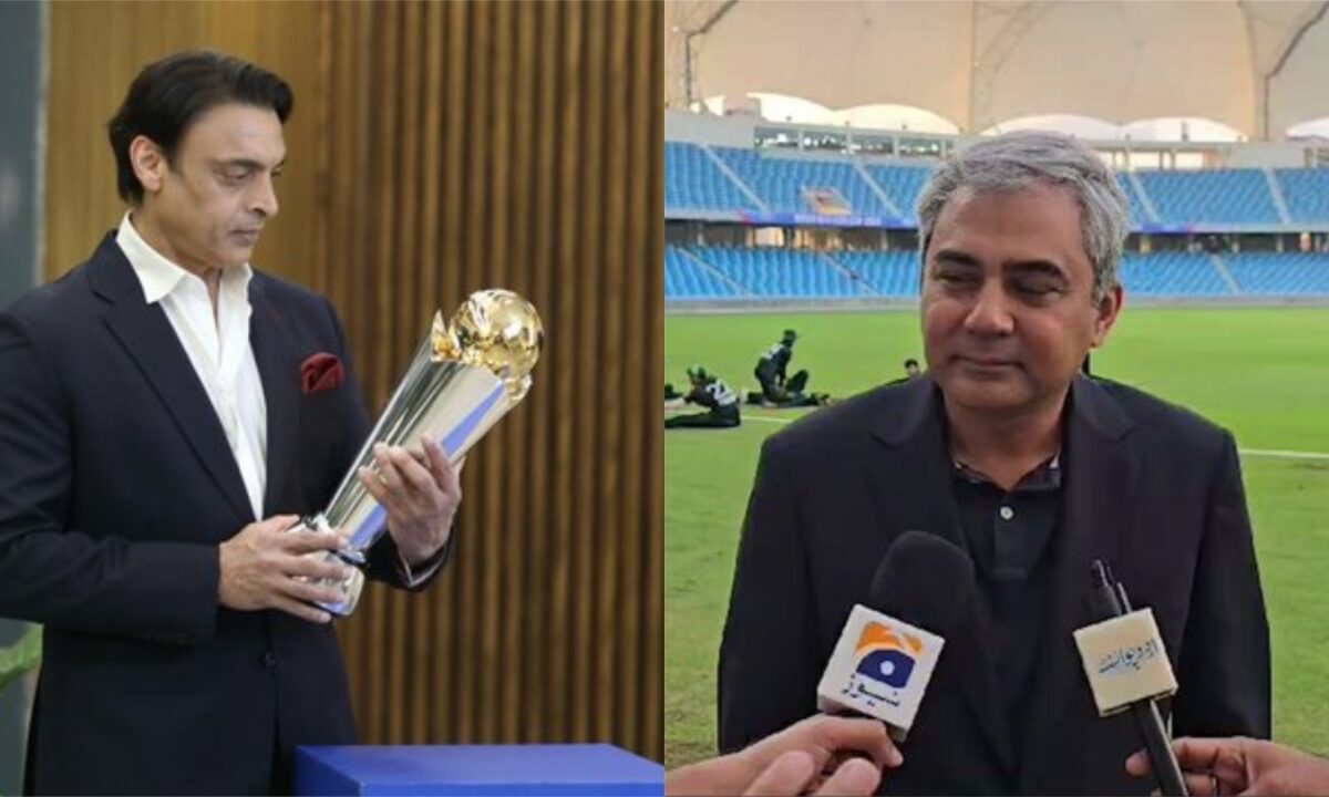 Pakistan's former pacer Shoaib Akhtar and PCB chairman Mohsin Naqvi.