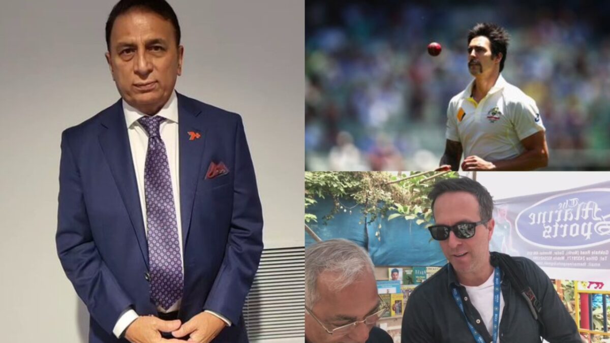 Mitchell Johnson, Sunil Gavaskar and Michael Vaughan.