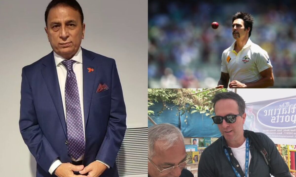 Mitchell Johnson, Sunil Gavaskar and Michael Vaughan.