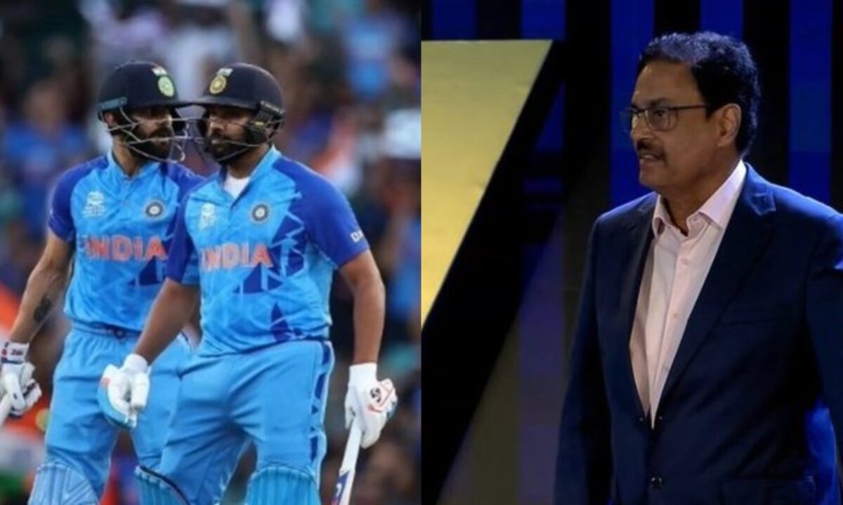 India's Rohit Sharma, Virat Kohli and Dilip Vengsarkar.