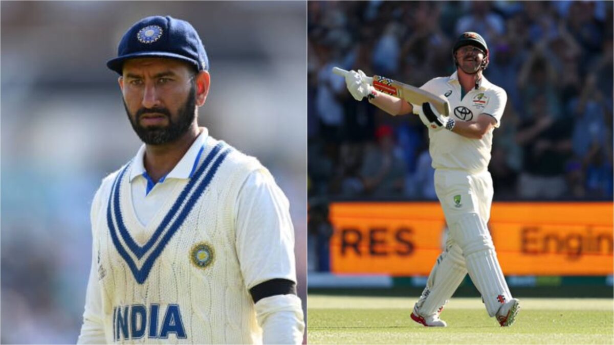 Cheteshwar Pujara and Travis Head.