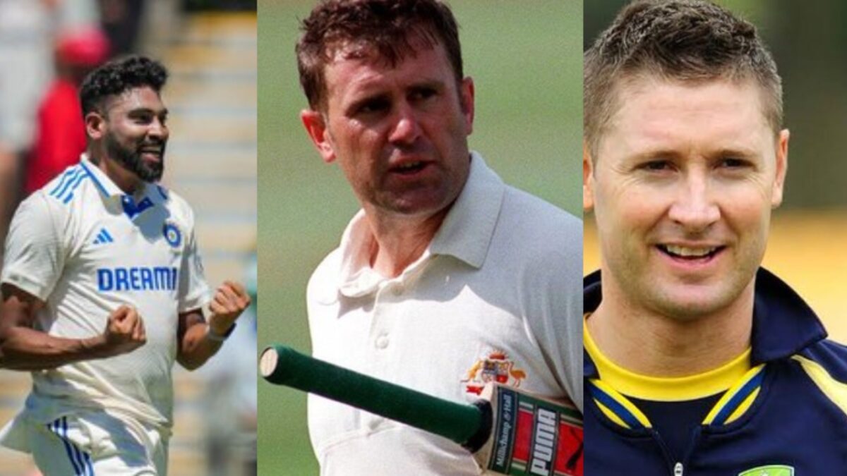 Mohammad Siraj, Micheal Clarke and Mark Taylor.