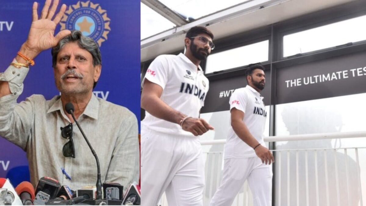 Jasprit Bumrah, Rohit Sharma and Kapil Dev.