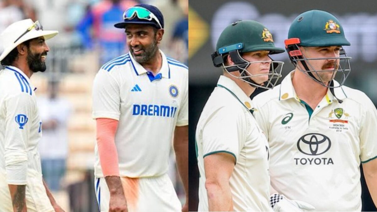 India's Ravindra Jadeja, Ravichandran Ashwin, Australia's Travis Head and Steve Smith.