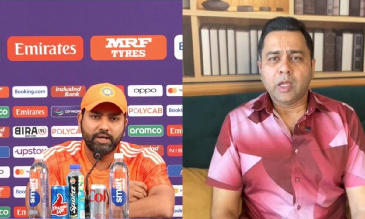 Aakash Chopra and Rohit Sharma.