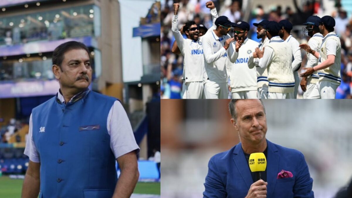 Ravi Shastri, Michael Vaughan, and Rohit Sharma-led India.