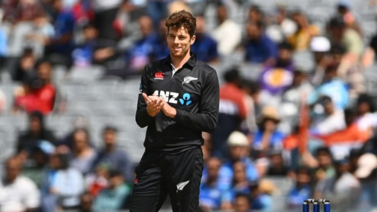 Mitchell Santner of New Zealand.