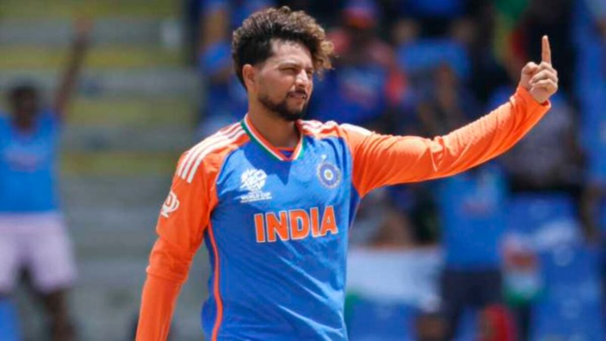 Kuldeep Yadav of India.