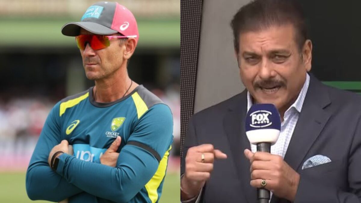 Ravi Shastri of India and Justin Langer of Australia.