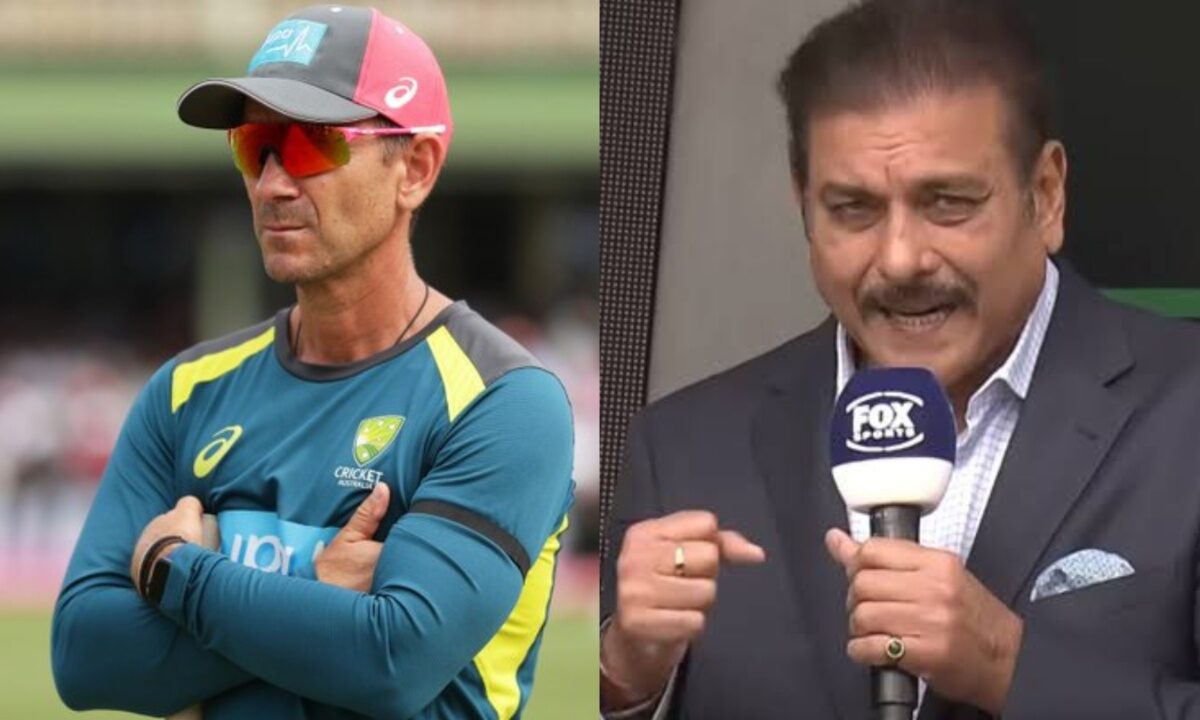 Ravi Shastri of India and Justin Langer of Australia.