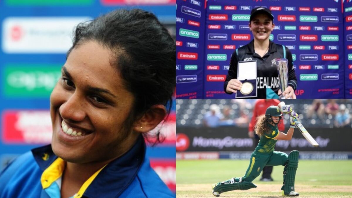 Chamari Athapaththu. Laura Wolvaardt, and Melie Kerr in the ICC award nomination.