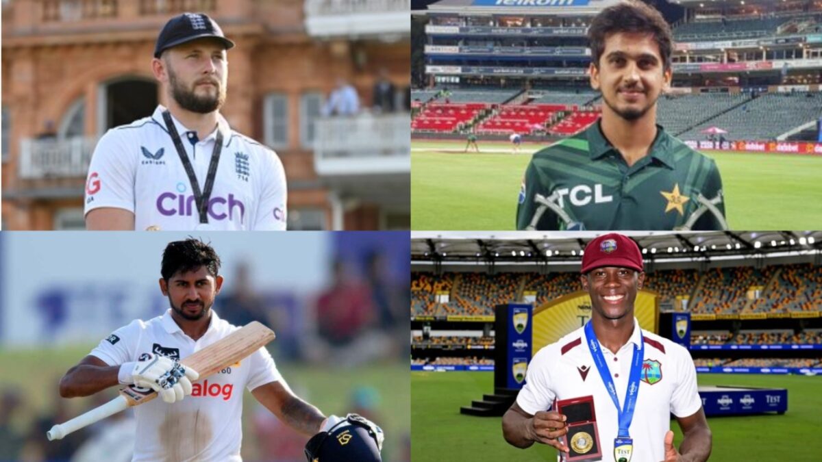 Gus Atkinson. Kamindu Mendis, Shamar Joseph, Saim Ayub in the ICC awards.