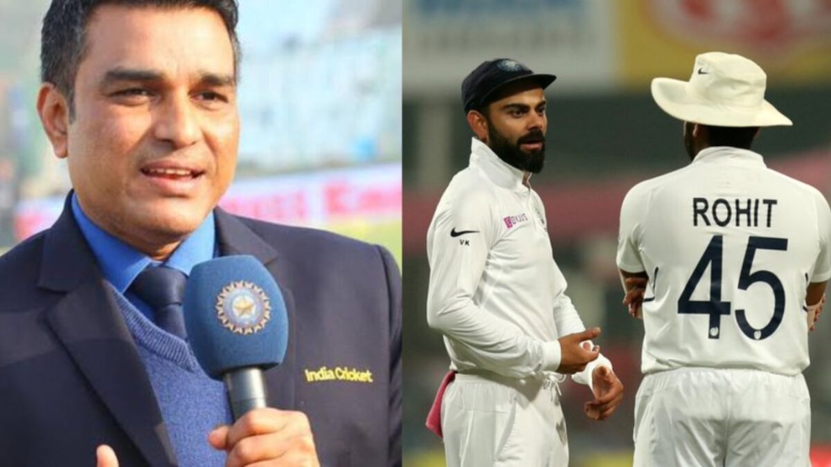 Sanjay Manjrekar, Virat Kohli, and Rohit Sharma.