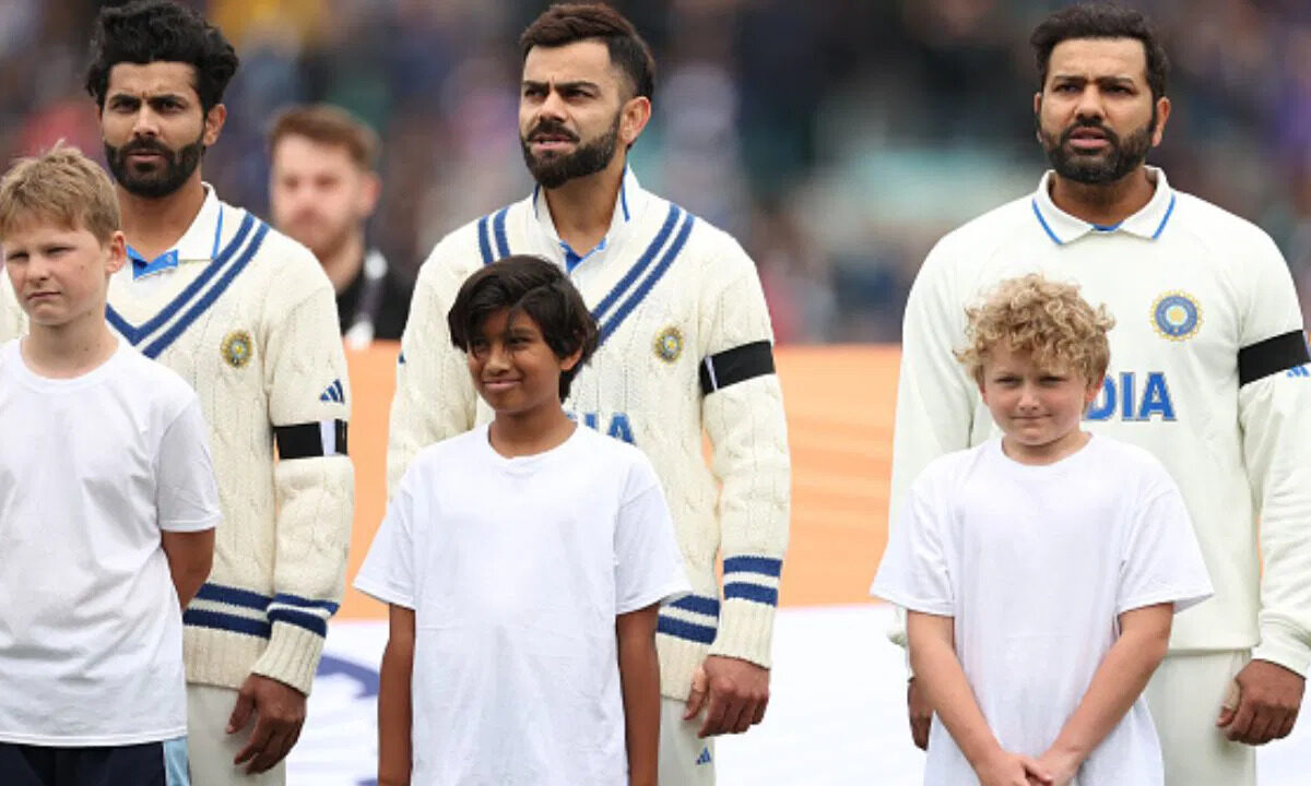 Rohit Sharma, Virat Kohli, and Ravindra Jadeja. Photo- Getty