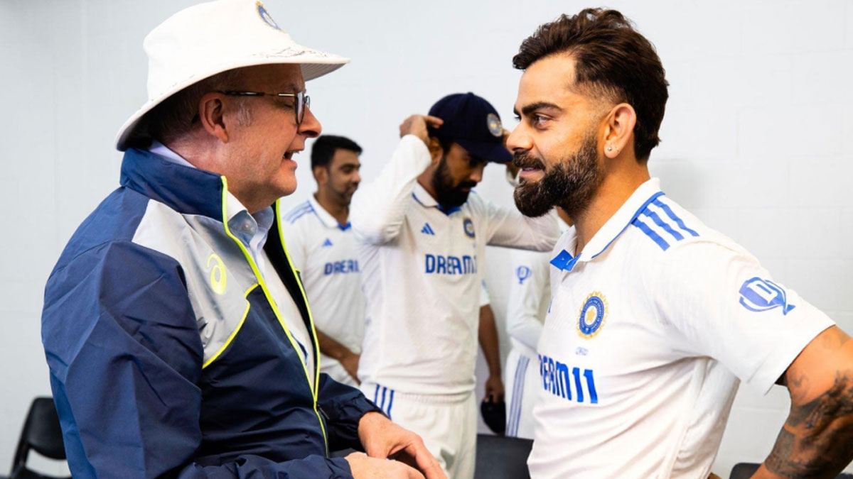 Virat Kohli and Anthony Albanese. Photo- CA