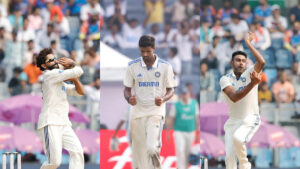 Washington Sundar, Ravindra Jadeja, Ravichandran Ashwin. Photo- PTI