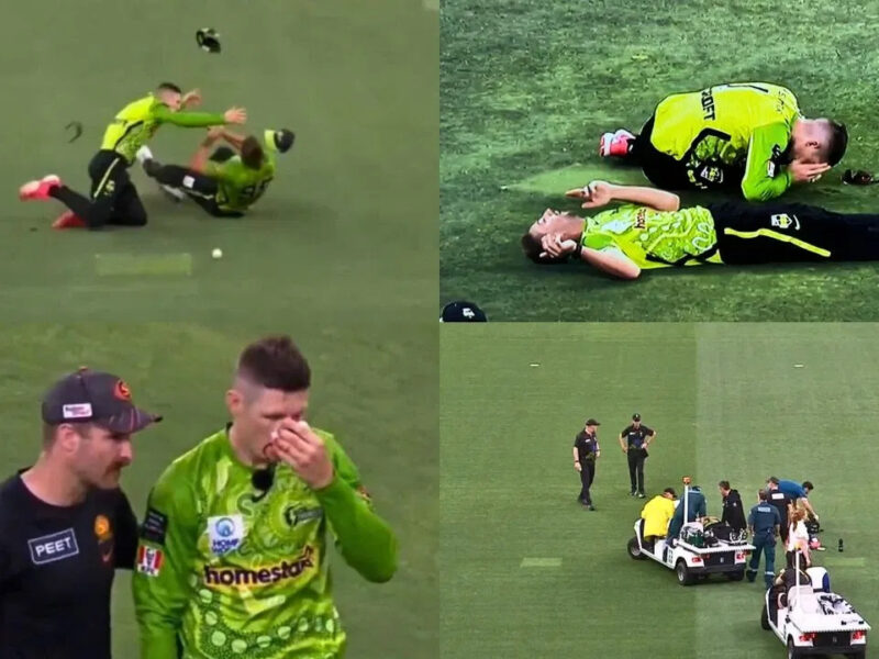 Daniel Sams and Cameron Bancroft collision