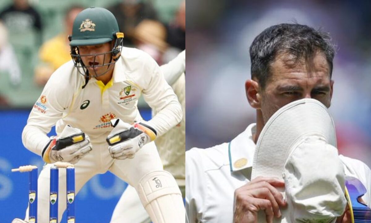 Alex Carey and Mitchell Starc.