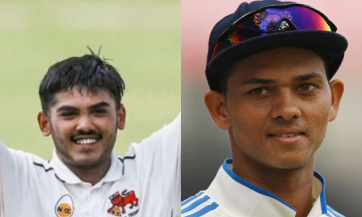 Ayush Mhatre and Yashasvi Jaiswal of Mumbai.