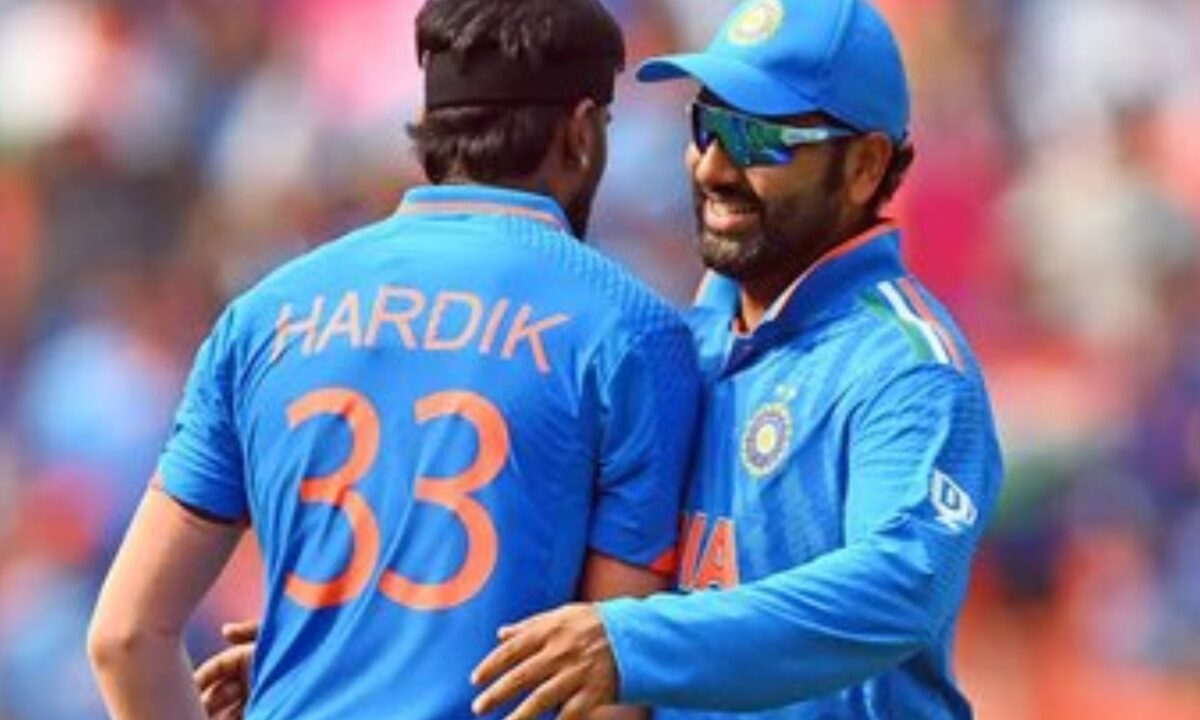 India's Rohit Sharma and Hardik Pandya.