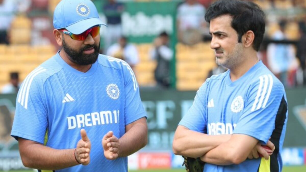 Rohit Sharma and Gautam Gambhir of India.