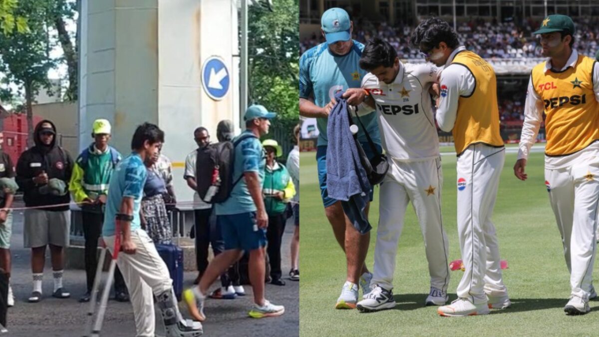 Injured Pakistan opener Saim Ayub.