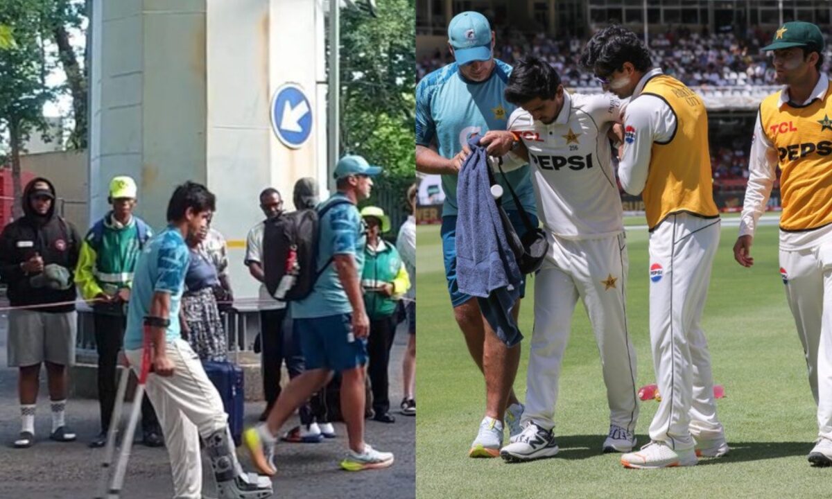 Injured Pakistan opener Saim Ayub.