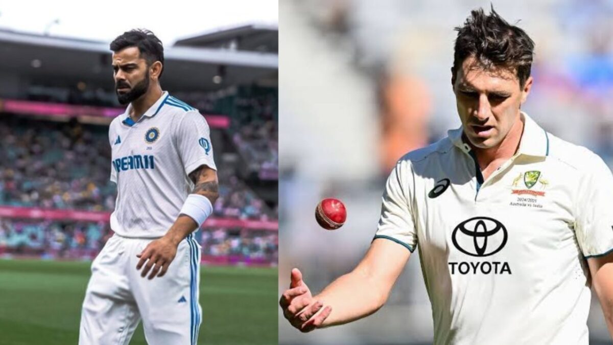 Pat Cummins and Virat Kohli.