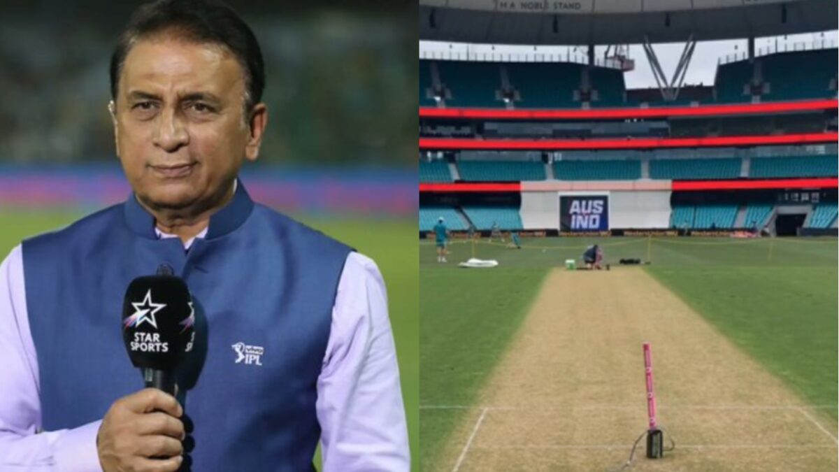 Sunil Gavaskar and SCG surface.