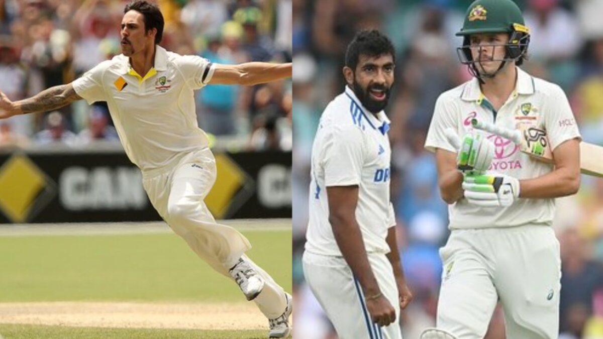 Mitchell Johnson, Jasprit Bumrah and Sam Konstas.