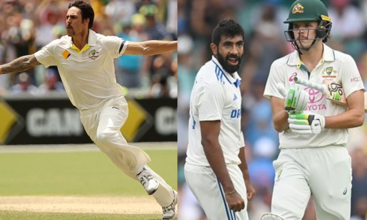 Mitchell Johnson, Jasprit Bumrah and Sam Konstas.