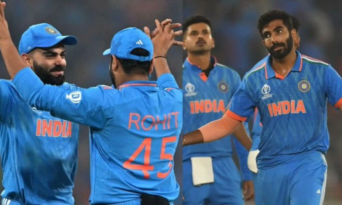 Rohit Sharma, Virat Kohli, Shreyas Iyer and Jasprit Bumrah of India.