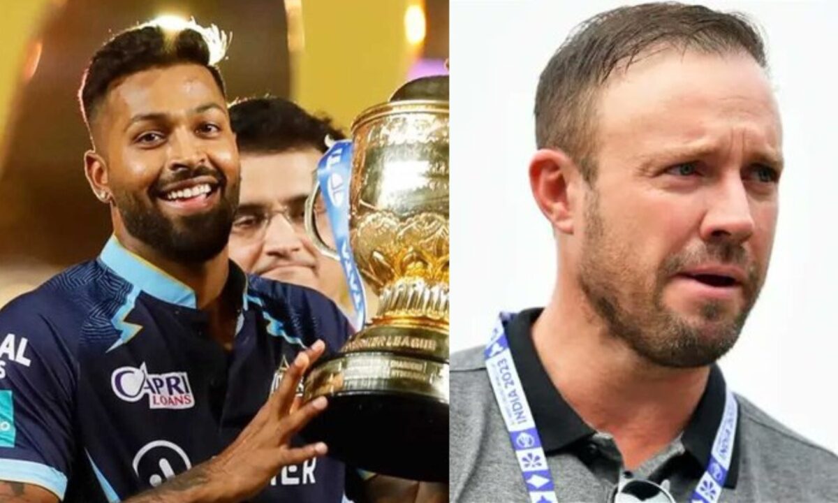 Ab De Villiers and Hardik Pandya winning the IPL.