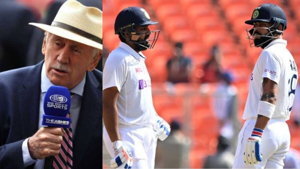 Ian Chappell, Rohit Sharma and Virat Kohli.