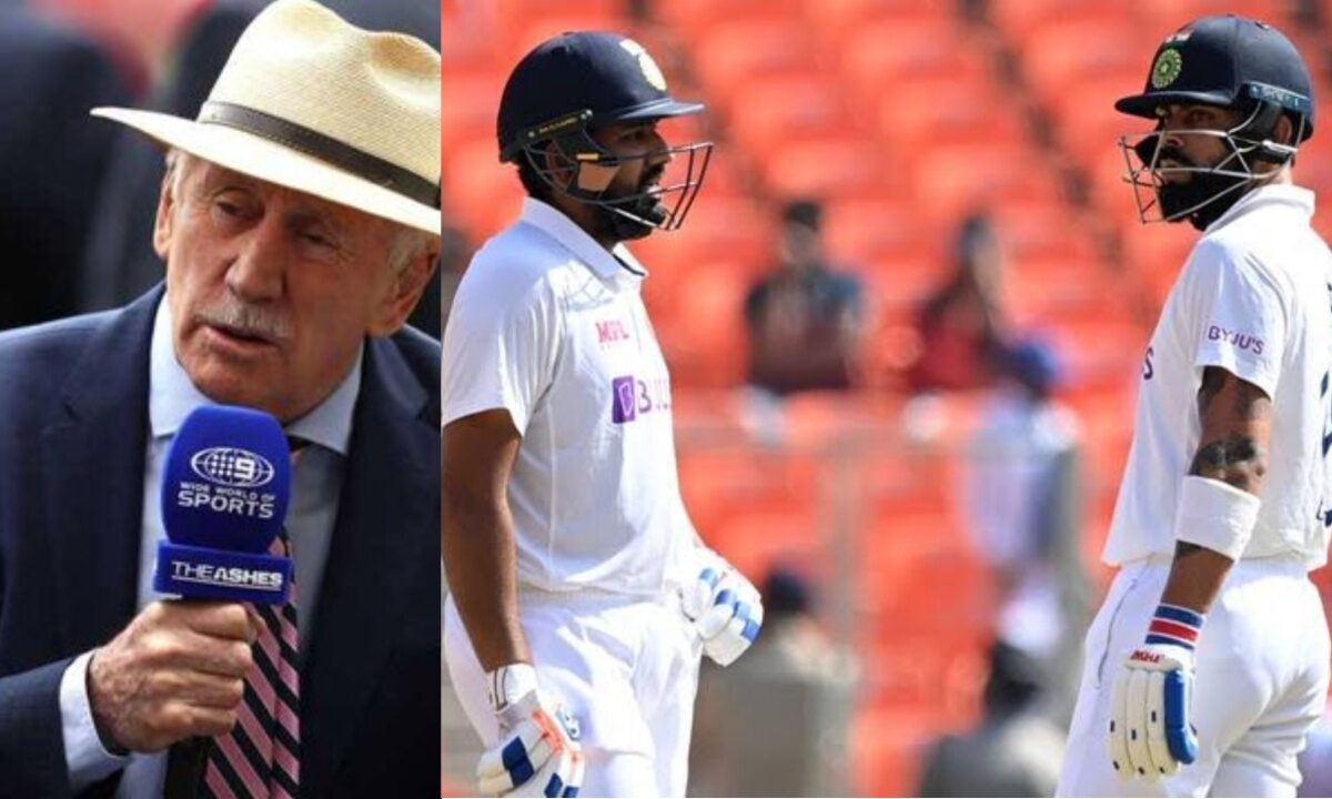 Ian Chappell, Rohit Sharma and Virat Kohli.