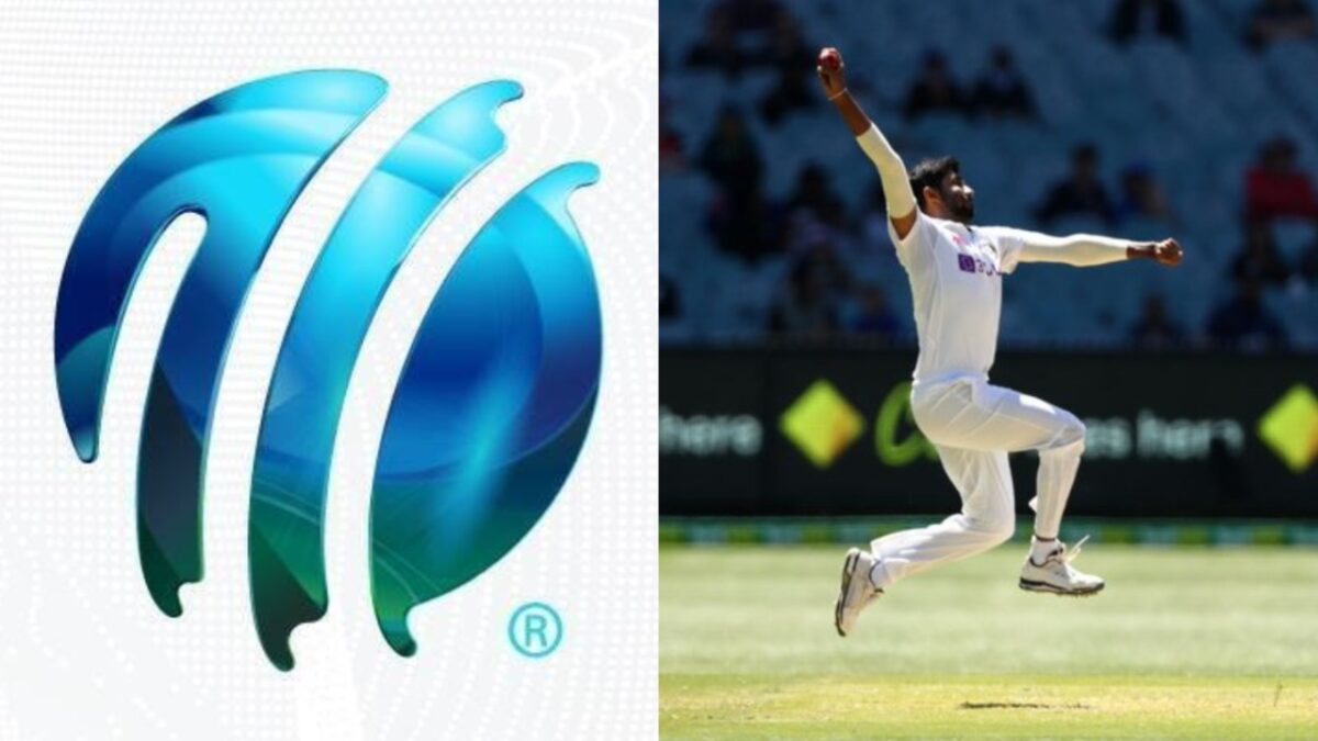 International Cricket Council (ICC) and India's Jasprit Bumrah.